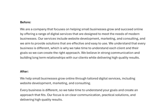 rewrite your text to sound clear, natural and human